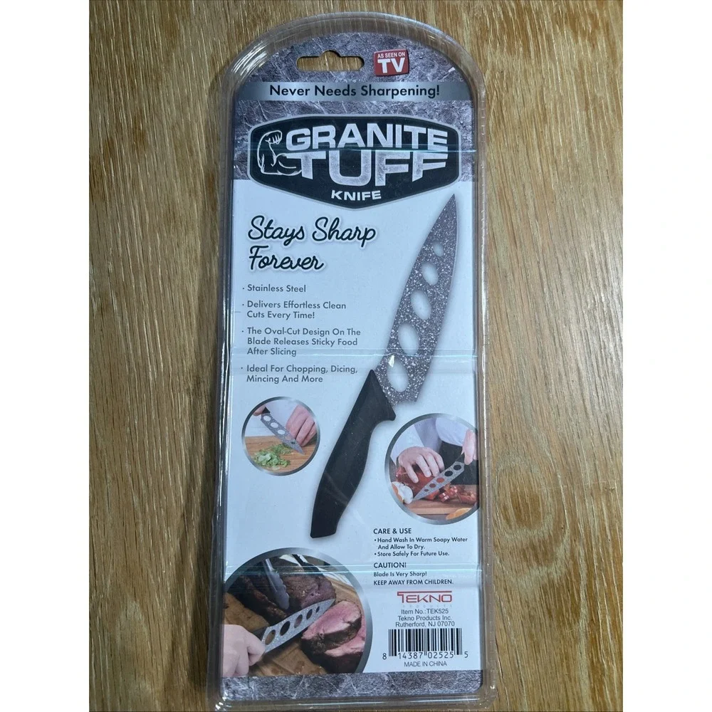 Granite Tuff Knife AS‎ SEEN ON TV - Never Needs Sharpening, Non Stick
